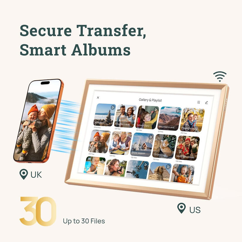 Untitled smart digital photo frame with hd display and wifi for home photos